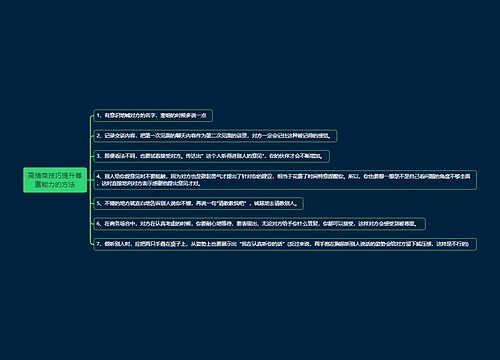 高情商技巧提升尊重能力的方法思维导图