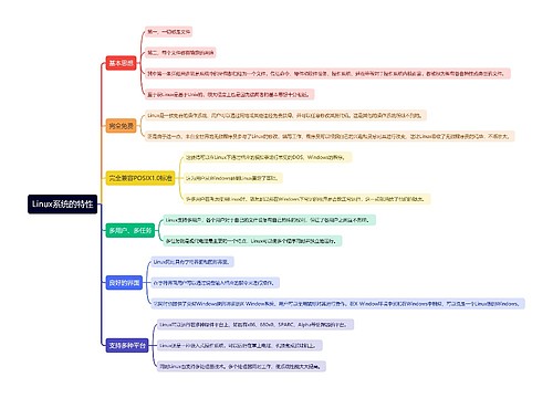 Linux系统的特性思维导图