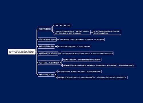 会计知识点税法适用原则思维导图