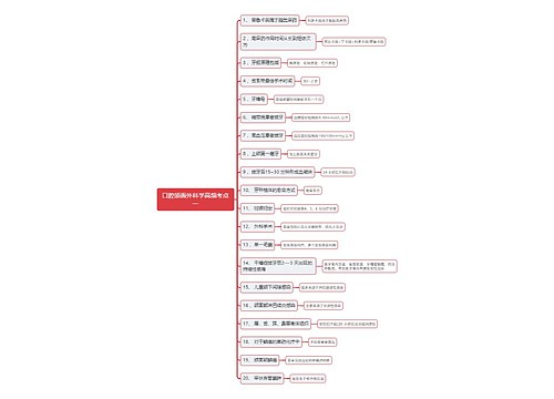 口腔颌面外科学高频考点一思维导图
