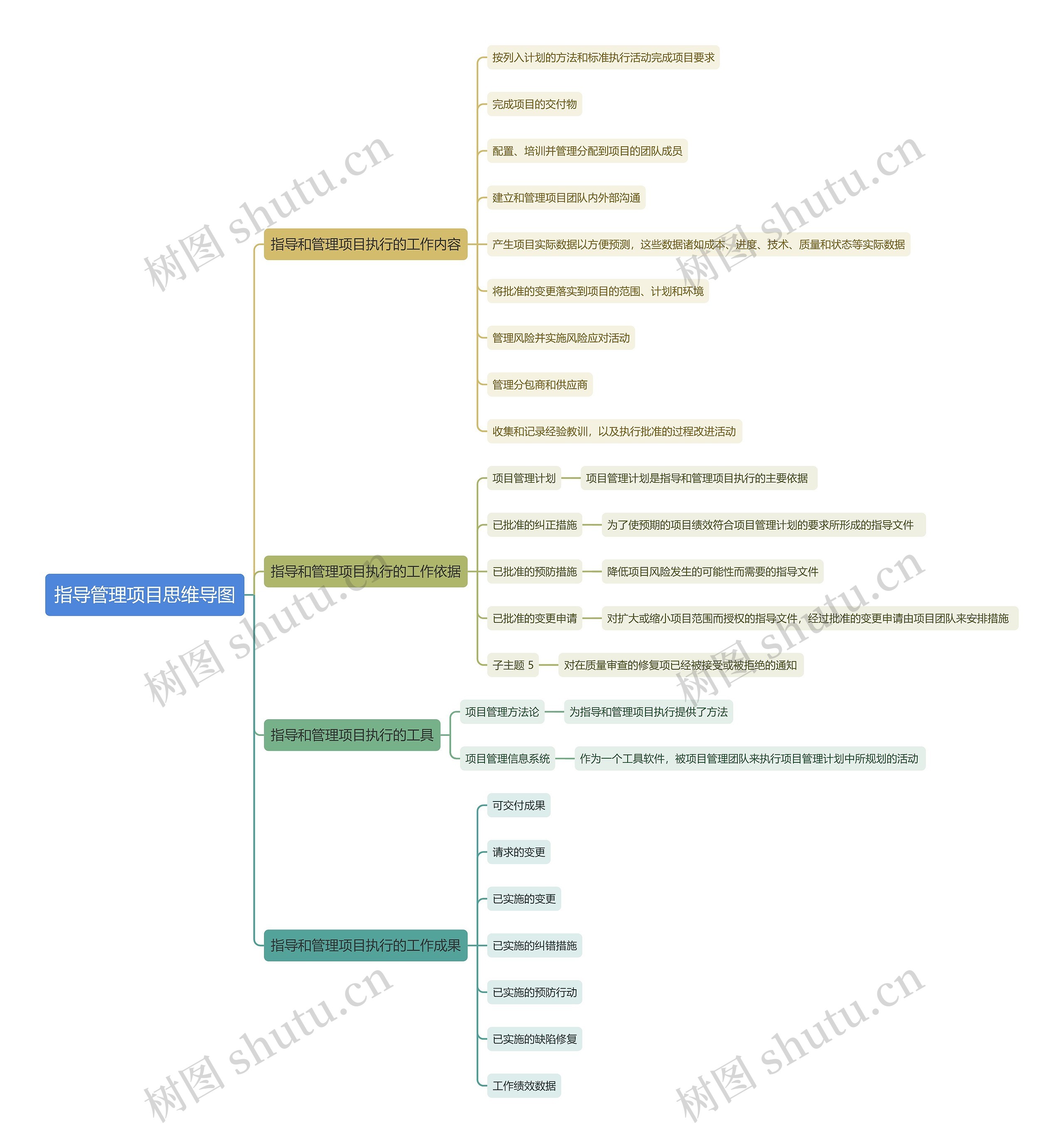 指导管理项目思维导图