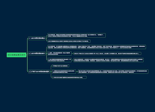 会计政策变更及条件思维导图