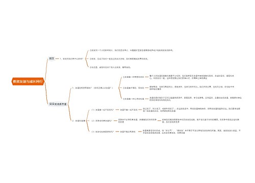 教资友谊与成长同行思维导图