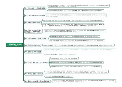 一学就会的沟通技巧思维导图