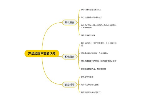 产品经理不变的认知思维导图