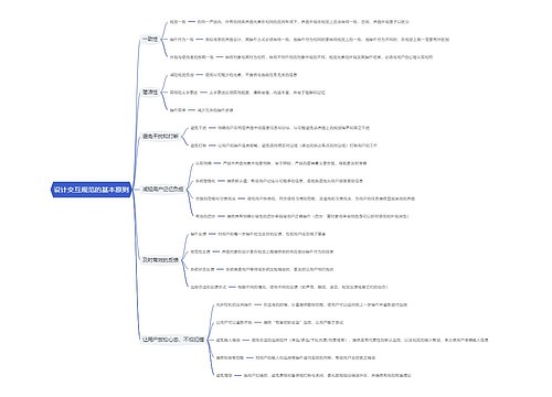 设计交互规范的基本原则思维导图