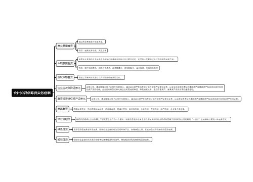 会计知识点筹资实务创新思维导图