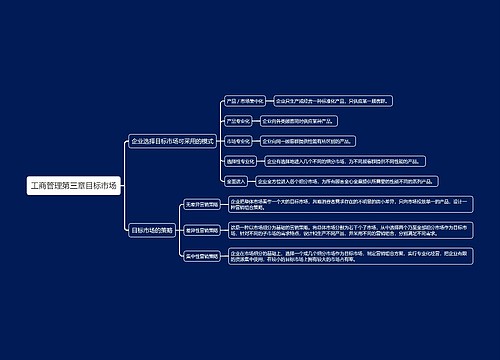 工商管理第三章目标市场思维导图