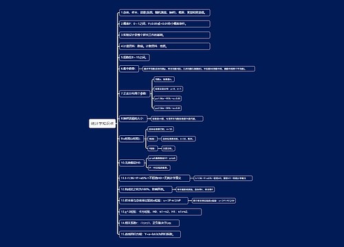 统计学知识点思维导图