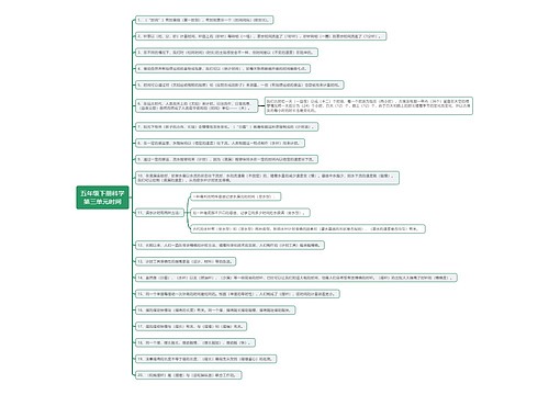 五年级下册科学第三单元时间思维导图