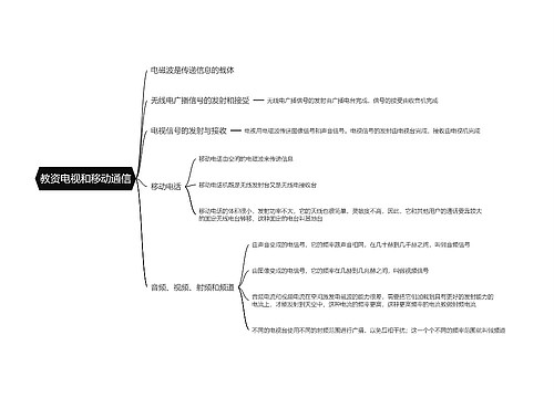 教资电视和移动通信思维导图