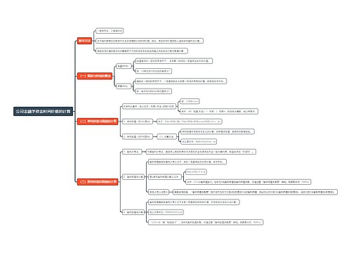 公司金融学资金时间价值的计算思维导图
