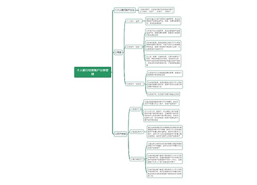 个人银行结算账户分类管理思维导图