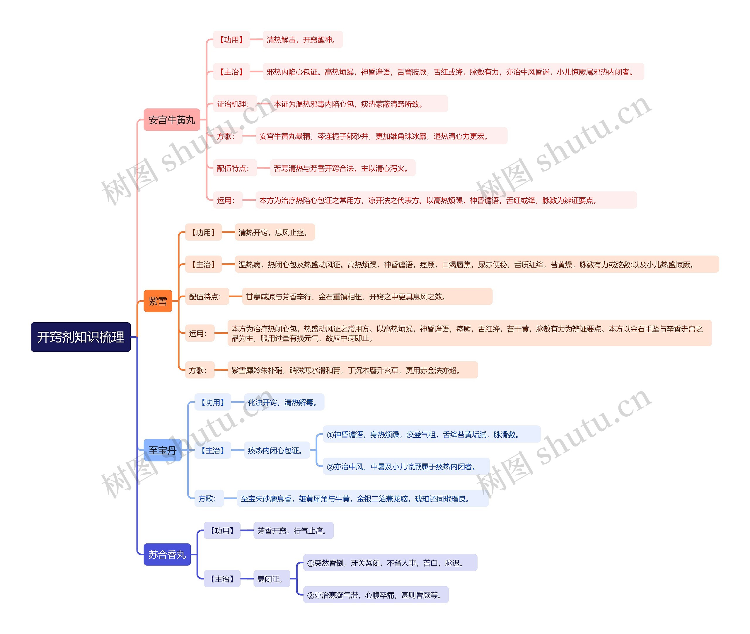 开窍剂知识梳理思维导图