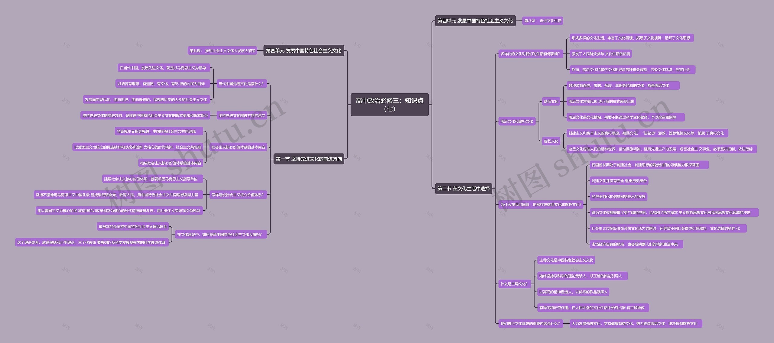高中政治必修三:知识点(七)思维导图高清图 高中政治必修三:知识点(七)思维导图