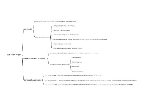 技术改造方案选择思维导图
