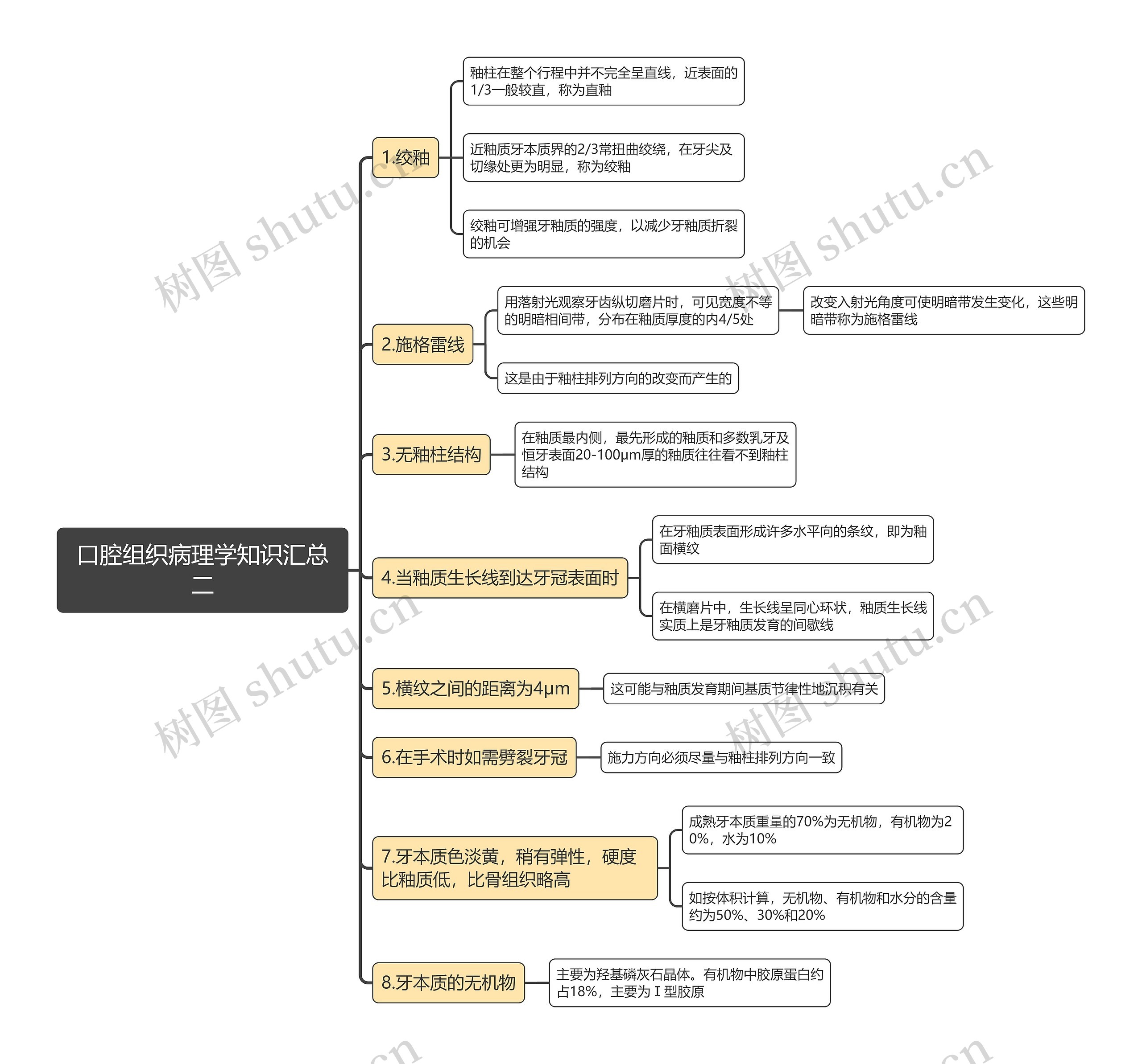 口腔组织病理学知识汇总二思维导图