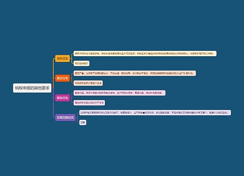 纳税申报的其他要求思维导图
