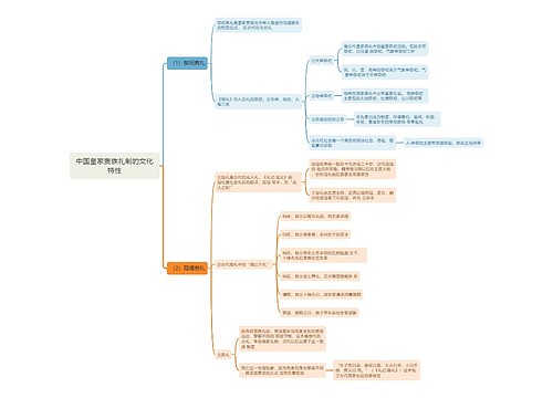中国皇家贵族礼制的文化特性思维导图