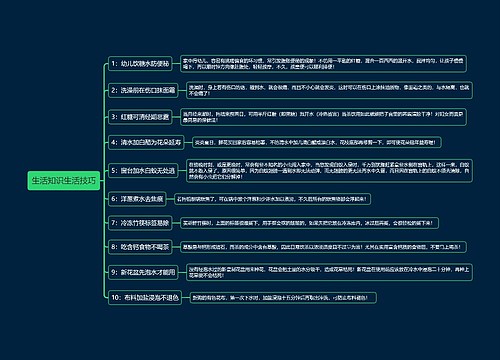 生活知识生活技巧思维导图
