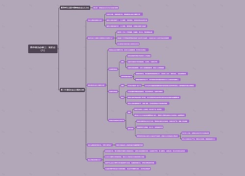 高中政治必修三:知识点(八)思维导图