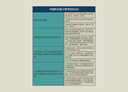 中国历史复习常考知识点4思维导图