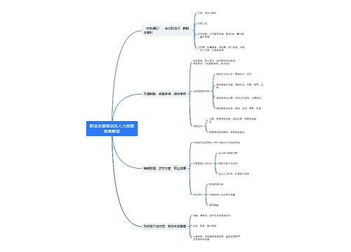 职业发展规划及人力资源政策思维导图