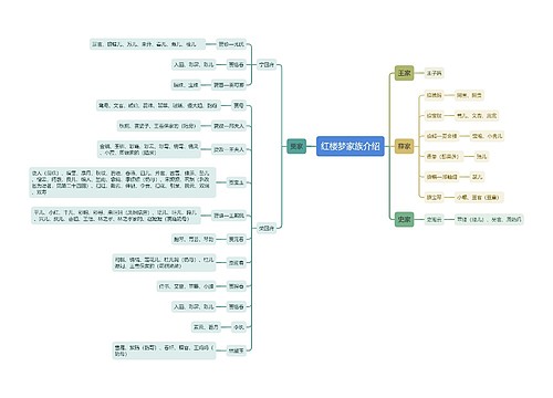红楼梦家族介绍思维导图