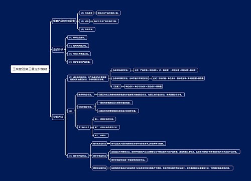 工商管理第三章定价策略思维导图