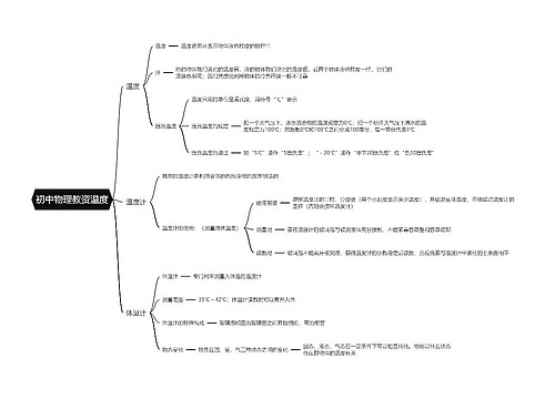 初中物理教资温度思维导图