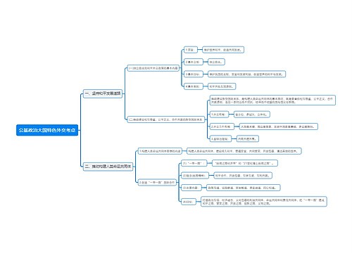 公基政治大国特色外交考点思维导图思维导图