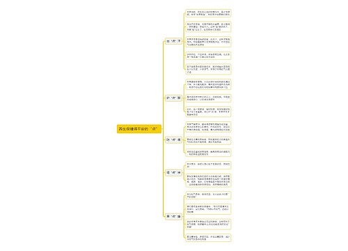 养生保健得平安的“点”思维导图