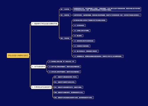 学生创造力培养的途径思维导图