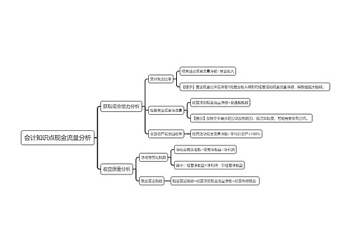 会计知识点现金流量分析思维导图
