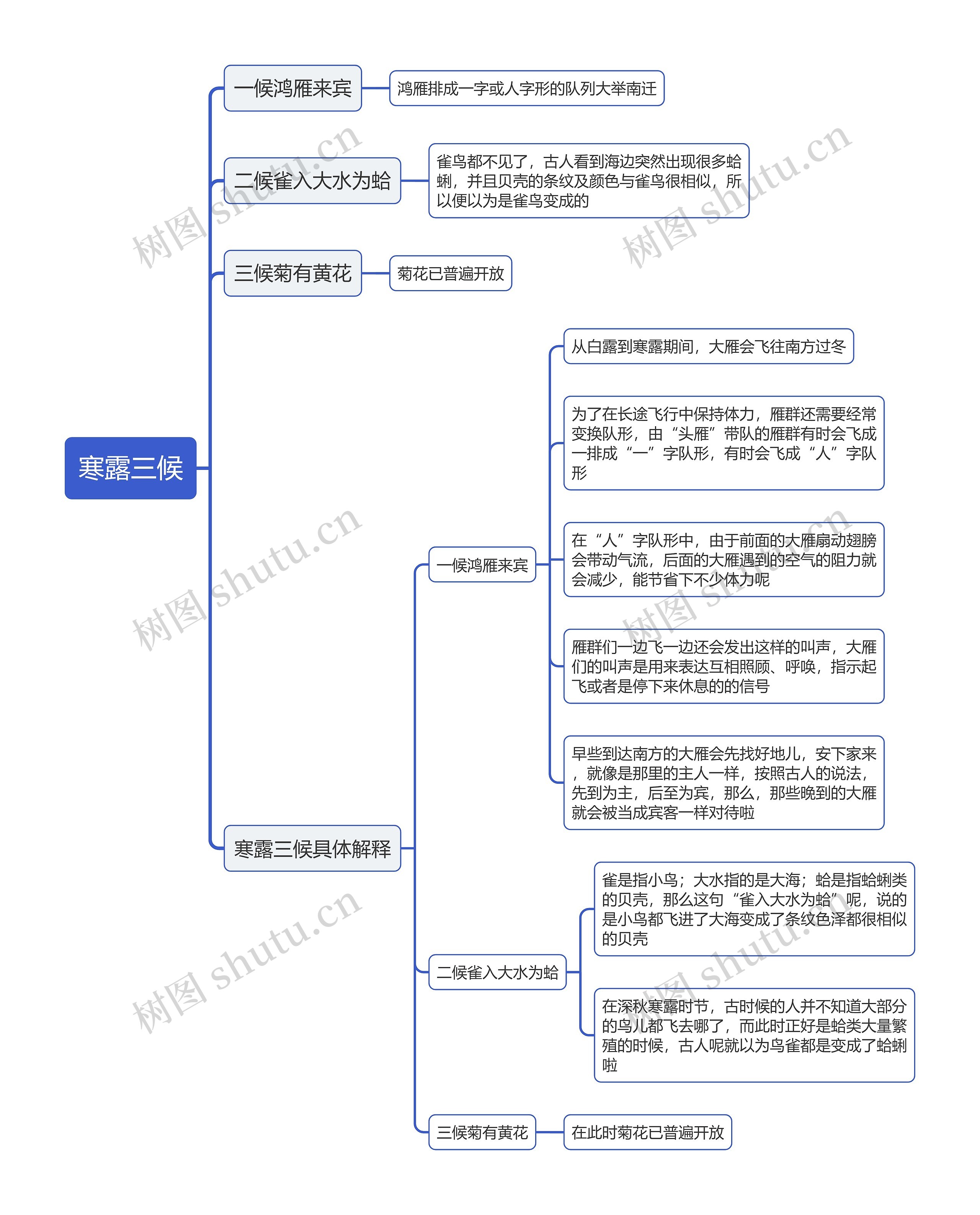 寒露三候思维导图