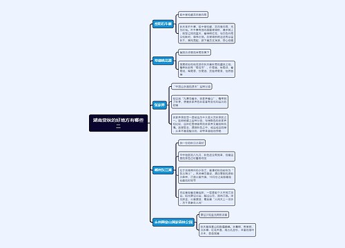 湖南赏秋的好地方有哪些二思维导图
