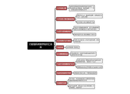 口腔组织病理学知识汇总三思维导图