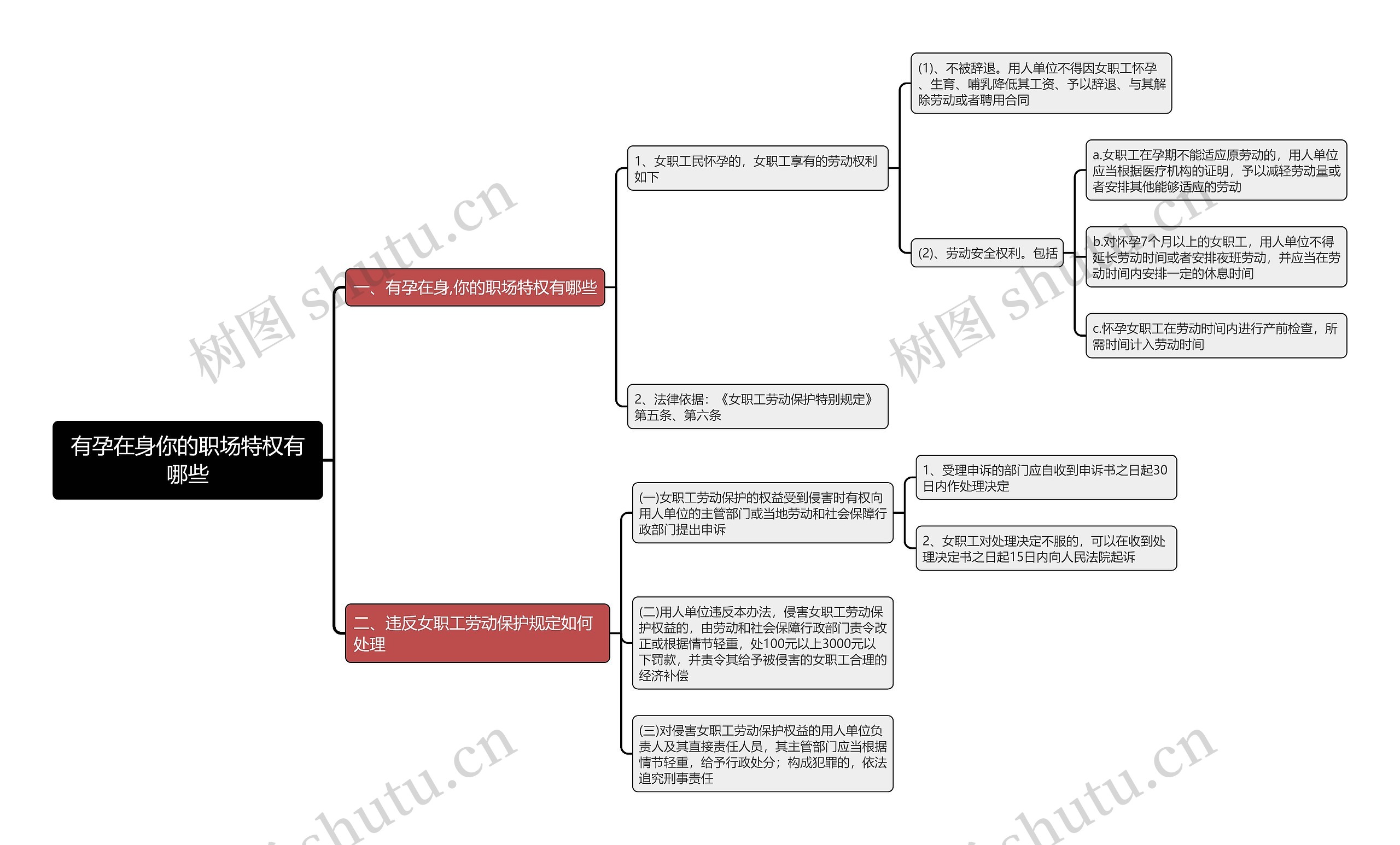 有孕在身你的职场特权有哪些思维导图