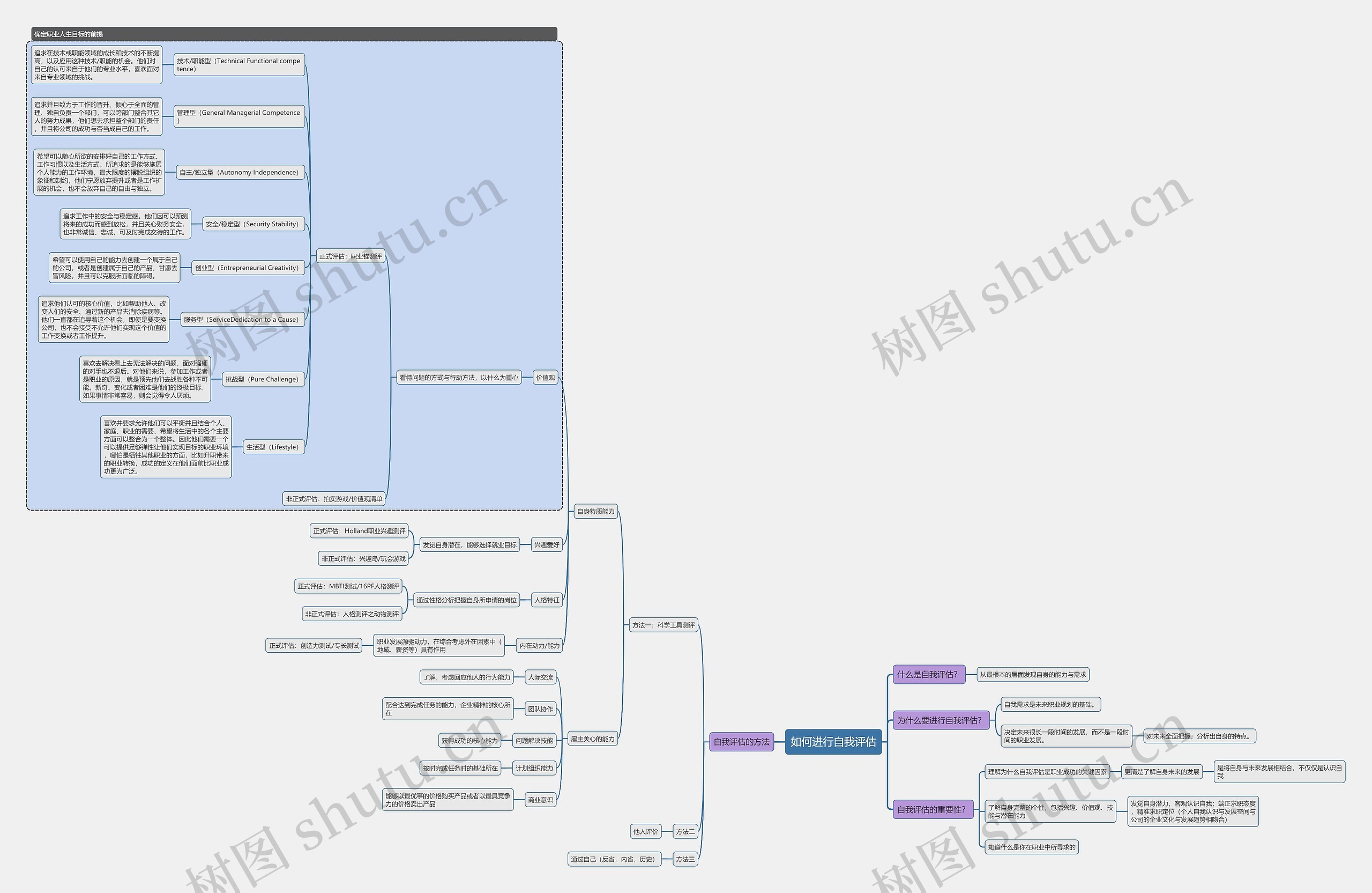 如何进行自我评估思维导图