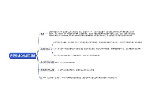 产品设计交互规范概述思维导图