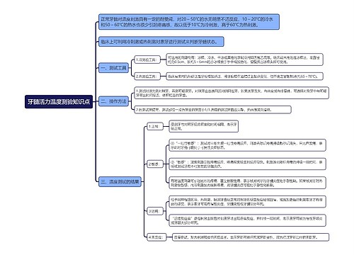牙髓活力温度测验知识点思维导图