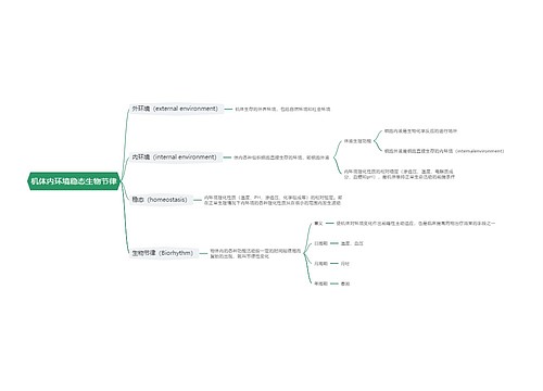 机体内环境稳态生物节律思维导图