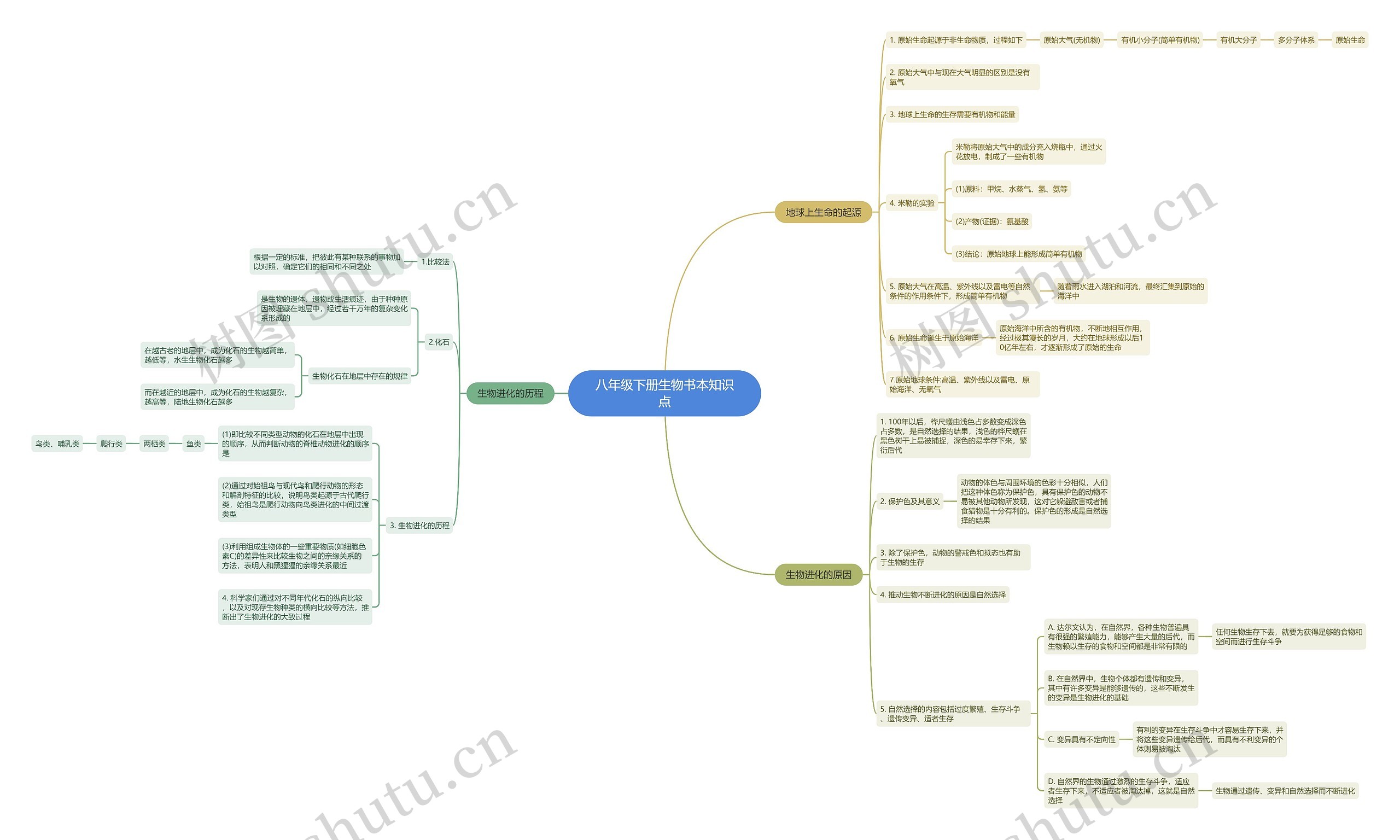 八年级下册生物知识点思维导图