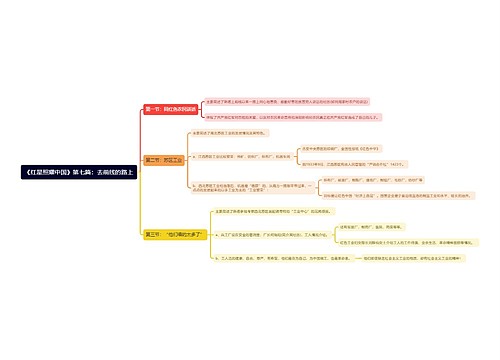 《红星照耀中国》第七篇：去前线的路上思维导图