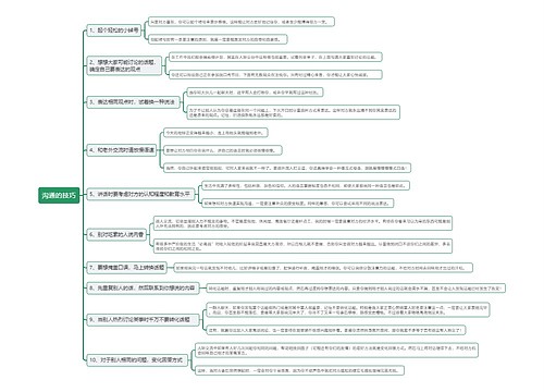 沟通的技巧思维导图