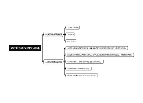 会计知识点担保物权概述思维导图
