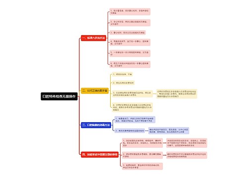 口腔特殊检查无菌操作思维导图