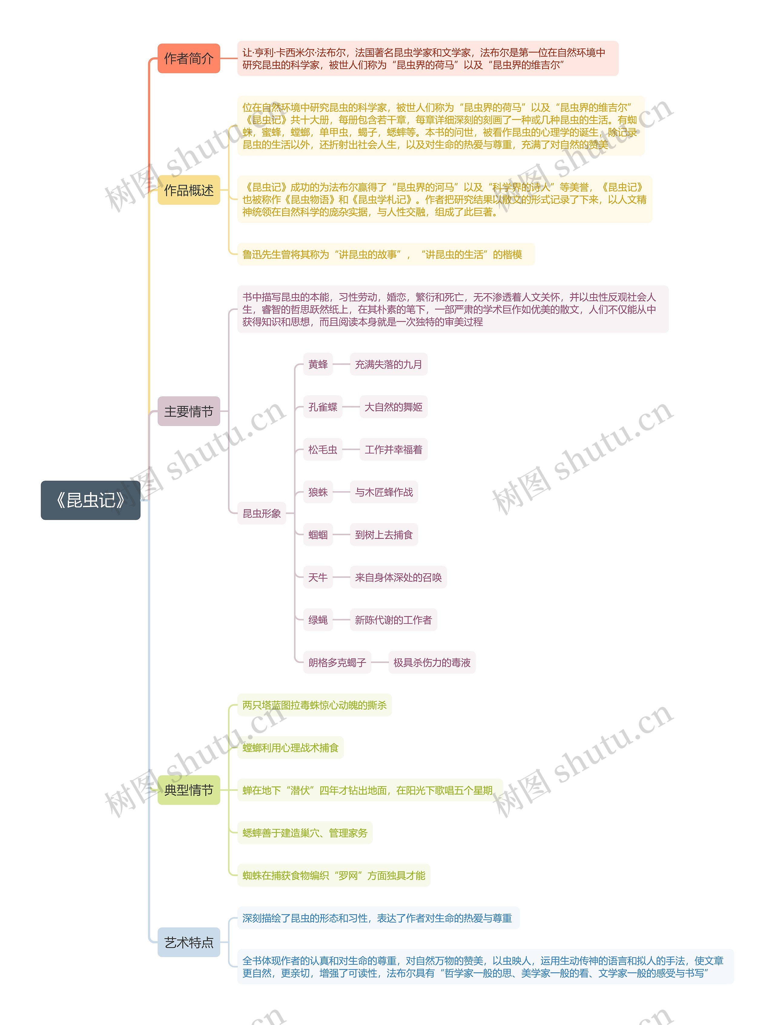 《昆虫记》思维导图