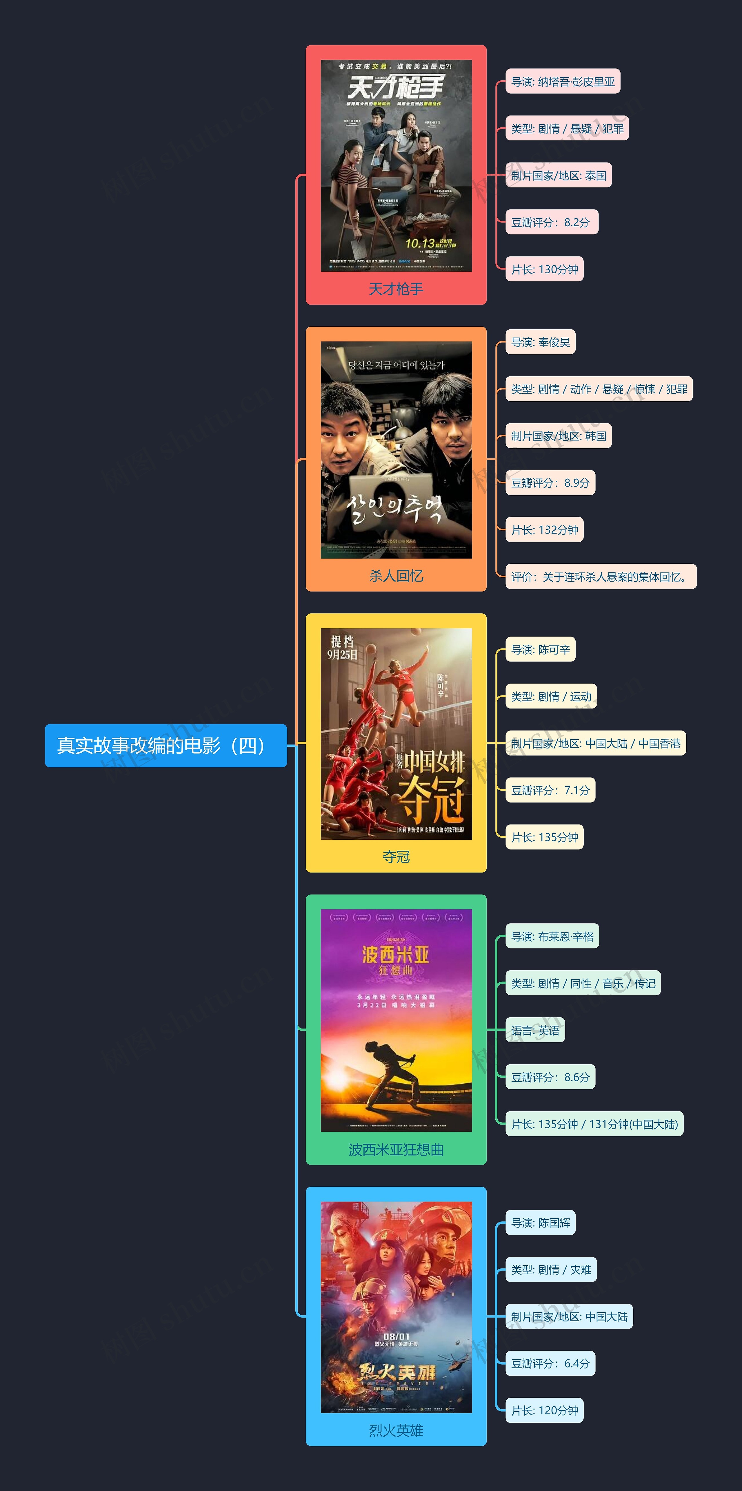 真实故事改编的电影（四）思维导图
