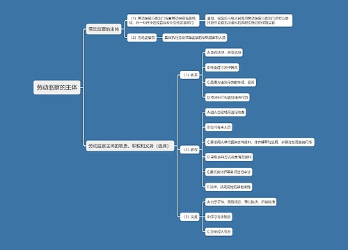 劳动监察的主体思维导图